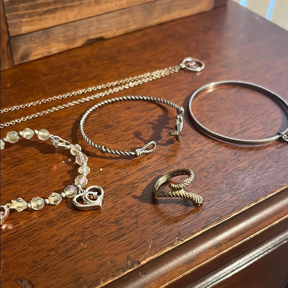 jewelry Bundle small wrists and neck Heart Snake Beaded